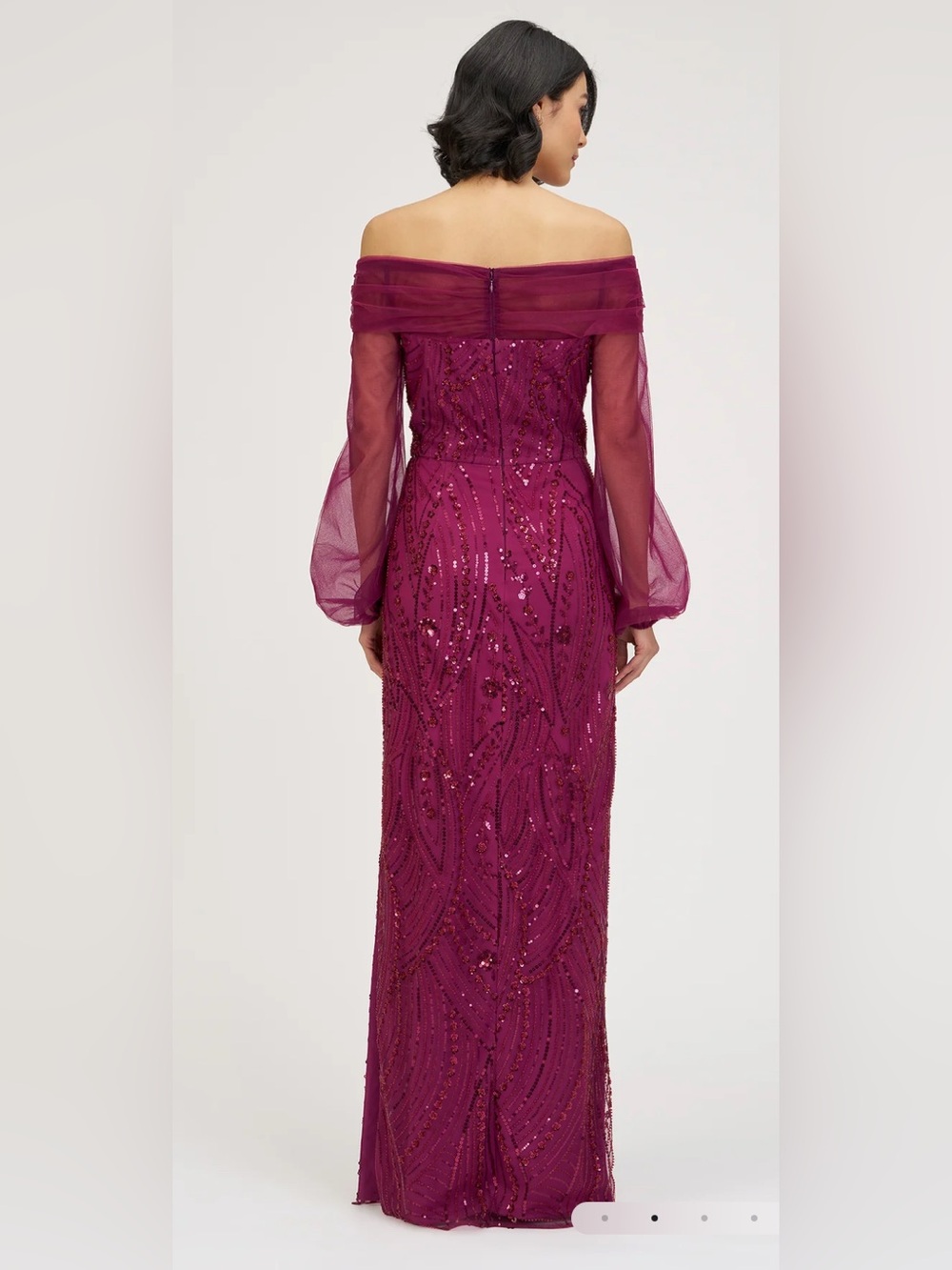 Savannah Column Gown COLOR Raspberry - Picture 2 of 5